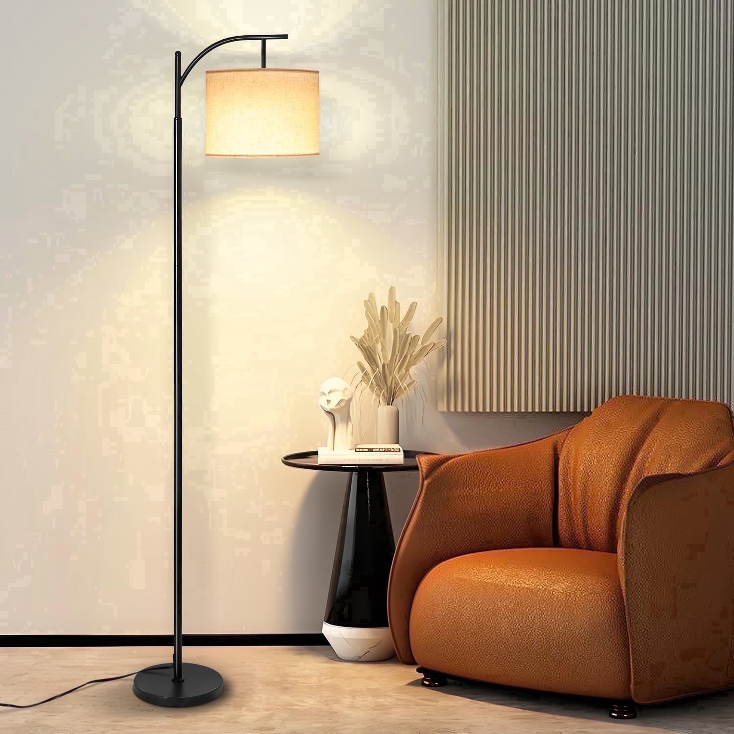 Cozylumi™ Coliware Arc Floor Lamp with 3 Color Temperatures Bulb, Modern Arched