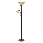 Cozylumi™ Catalina Lighting Kerrington 71'' Floor Lamp with Amber Glass Bell Shade