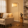 Cozylumi™ DEWENWILS 63.4-Inch Modern Arc Gold Floor Lamps for Living Room, Metal