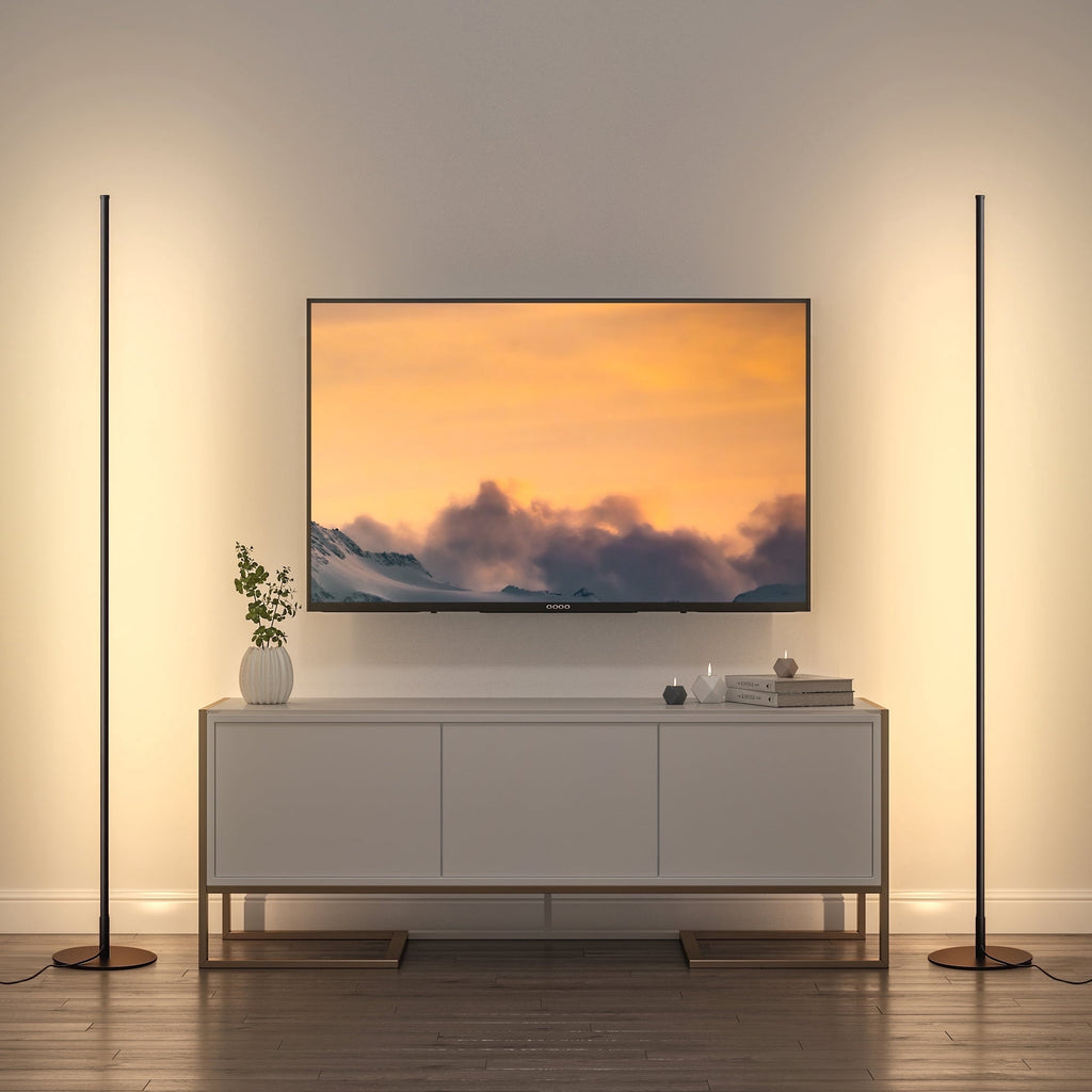 Cozylumi™ DEWENWILS LED Corner Floor Lamp Set of 2, Minimalist Dimmable Mood Lighting