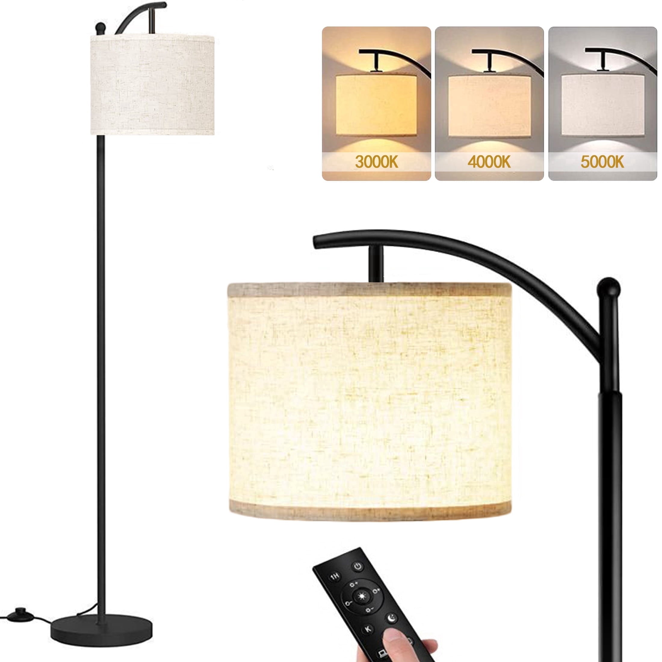 Cozylumi™ Floor Lamp for Living Room, Arc Standing Lamp with Remote Control, Dimmable