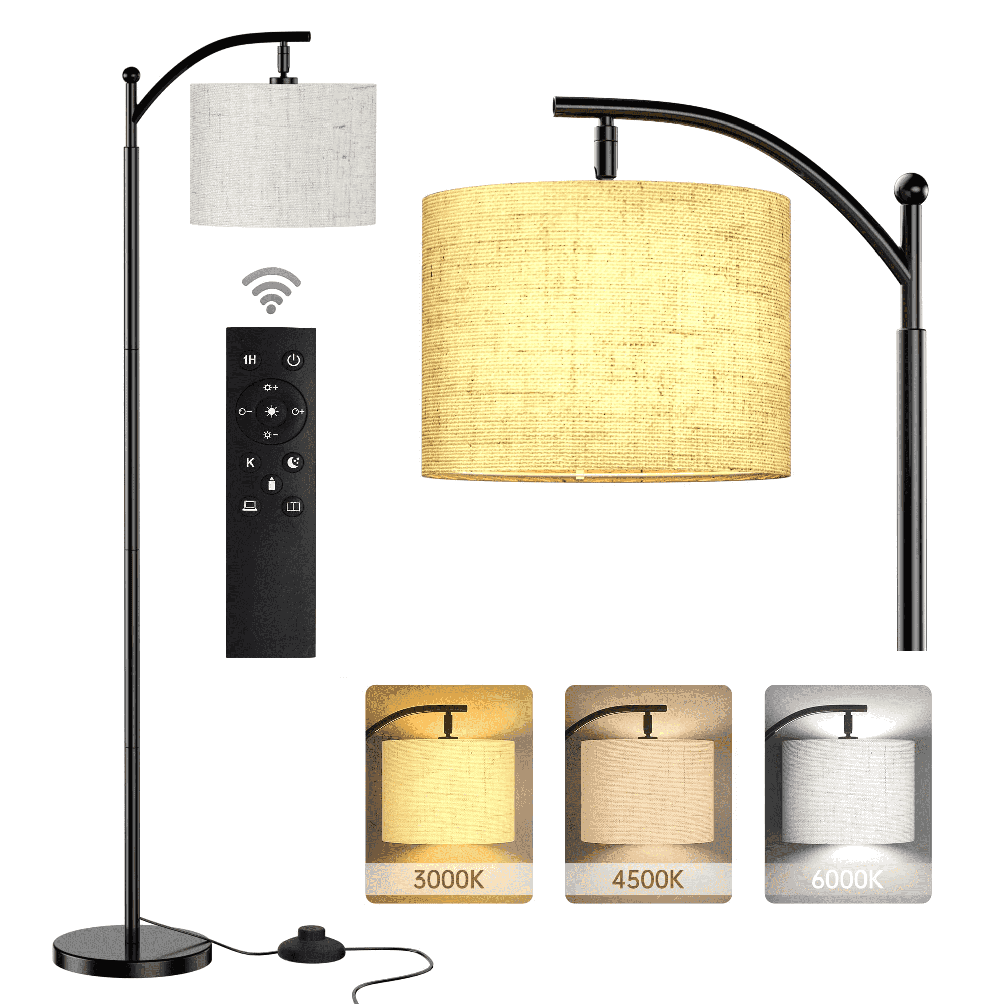 Cozylumi™ HadinEEon Floor Lamp, Standing Lamp Tall with Remote Control for Living Room