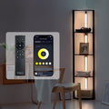 Cozylumi™ FENLO LED Floor Lamp with Shelves, Dimmable Color-Changing 4-Tier Display