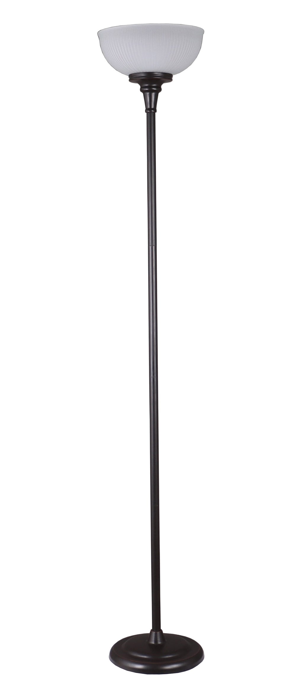 Cozylumi™ 71 in Oil Rubbed Bronze Floor Lamp with Frosted Glass Shade