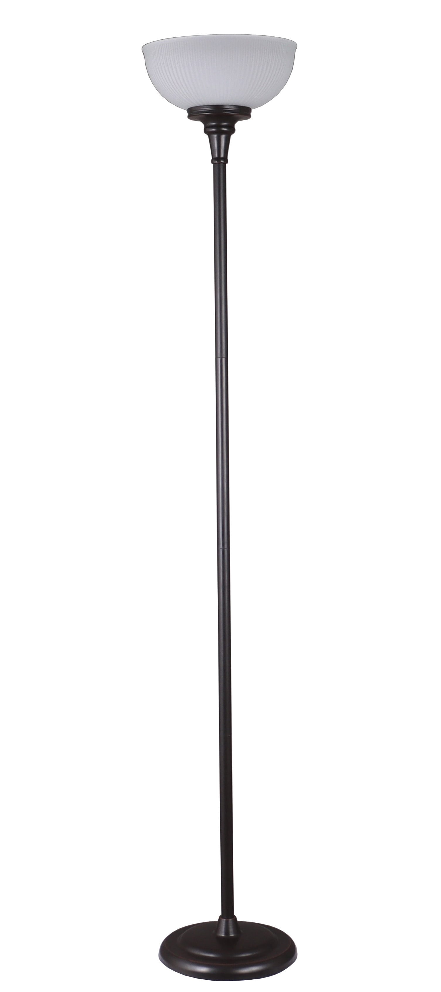 Cozylumi™ 71 in Oil Rubbed Bronze Floor Lamp with Frosted Glass Shade