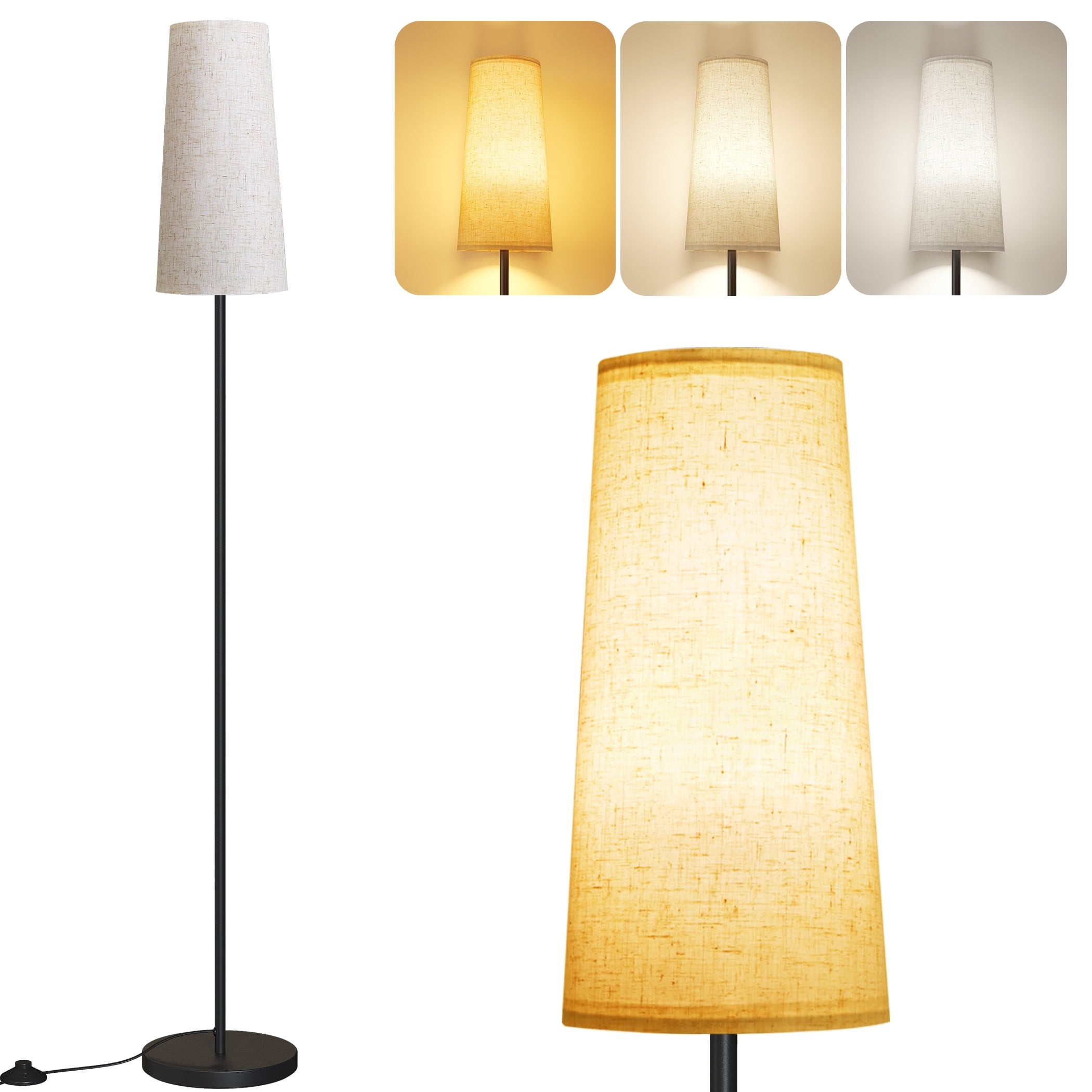 Cozylumi™ Floor Lamp, Floor Lamp for Living Room Modern Standing Lamps with Lampshade 3