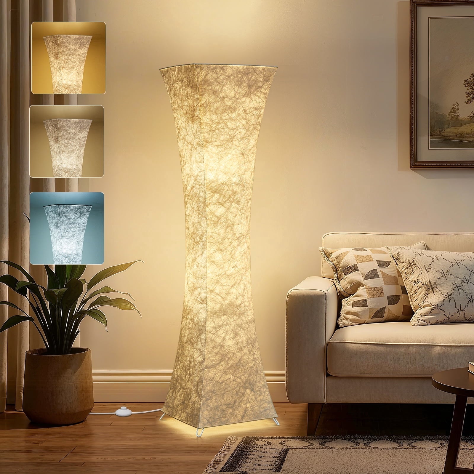 Cozylumi™ Floor Lamp for Living Room, 47 Adjustable Color Temperature Standing Corner