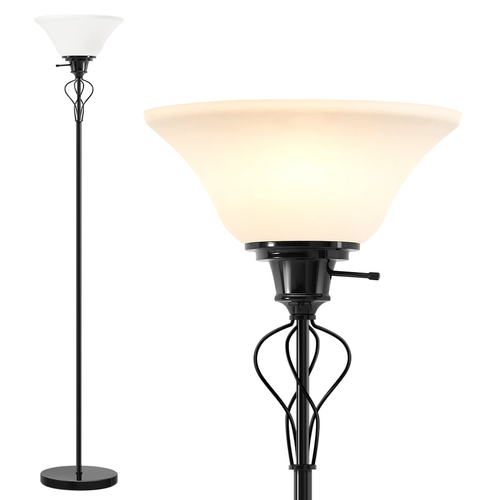 Cozylumi™ Floor Lamp for Living Room,70in Black Standing Lamps with Sturdy Metal Base