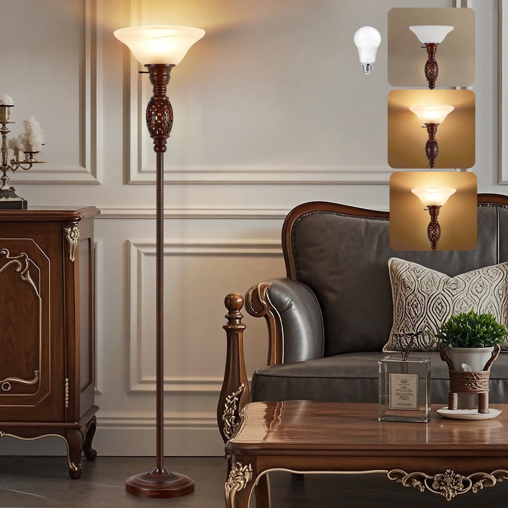 Cozylumi™ 70" Floor Lamp with NightLight - Victorian Style Standing Lamp for Living