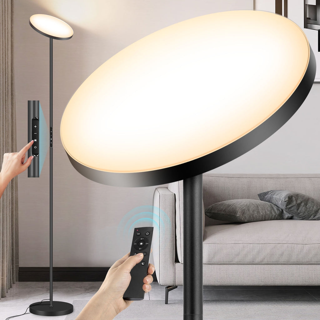 Cozylumi™ Floor Lamp with Remote, Super Bright Standing Lamp, 4 Color Temperature