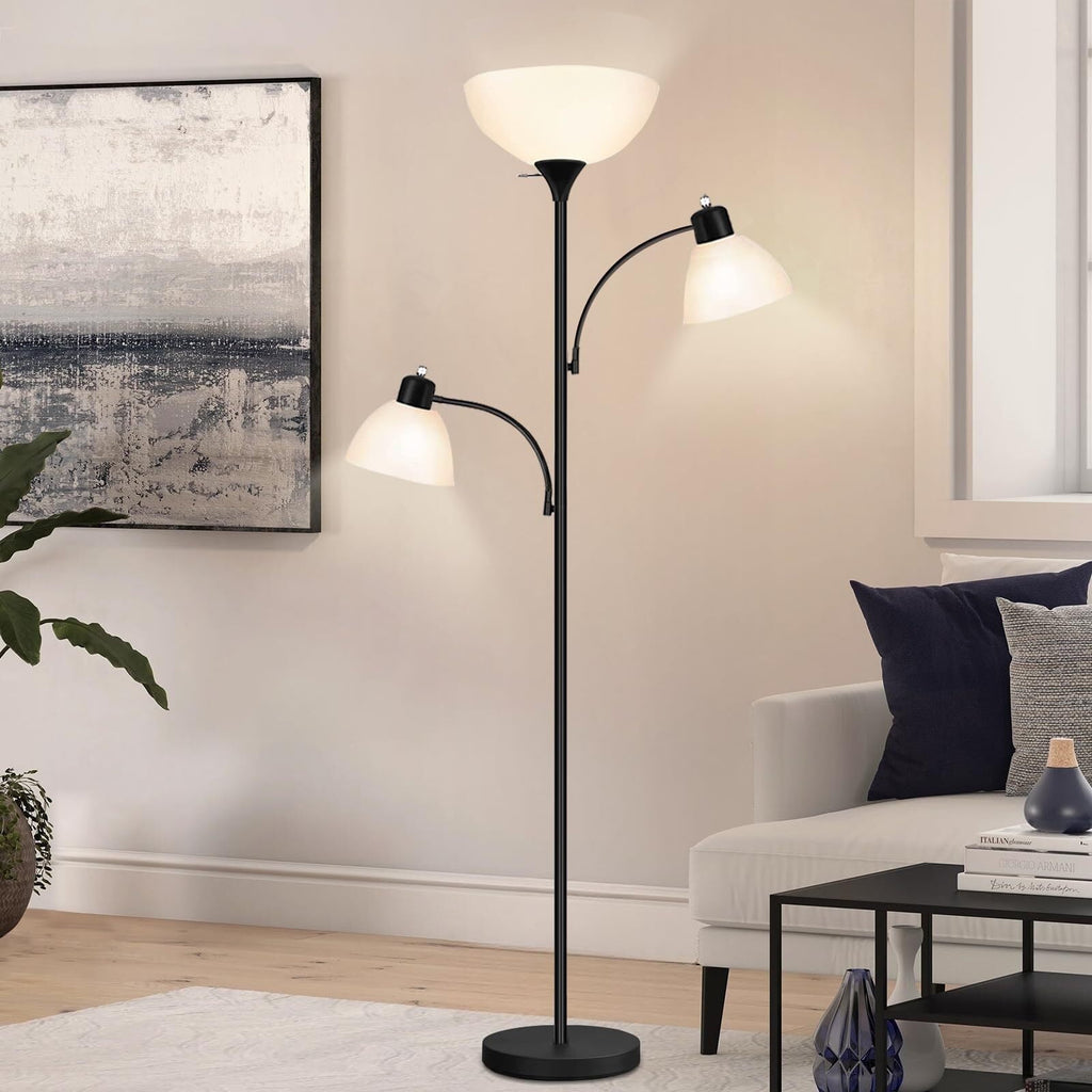 Cozylumi™ Floor Lamps for Living Room, Floor Lamp with 8W Adjustable Reading Lights