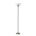 Cozylumi™ Glenn 71" 2-Light Modern Dimmable Brushed Steel Lamp with Frosted Bowl