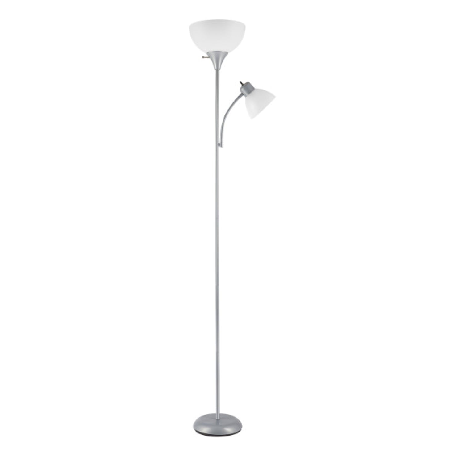 Cozylumi™ 72" Matte White Floor Lamp with Adjustable Reading Light