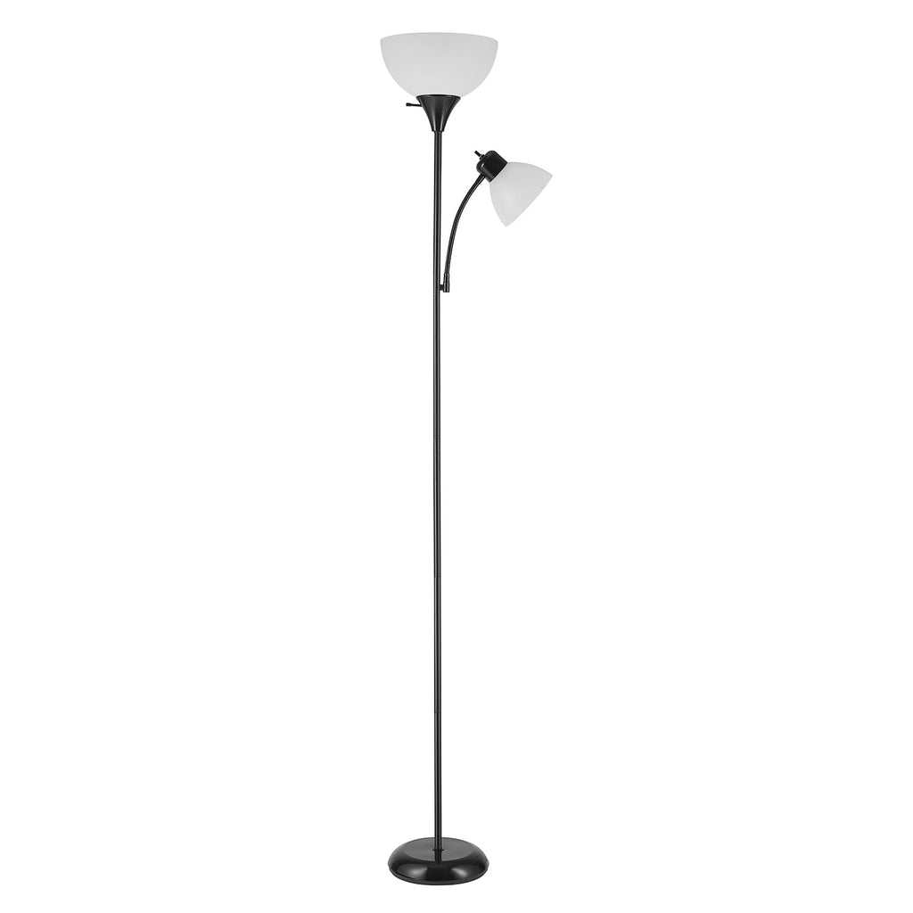 Cozylumi™ 72" Matte White Floor Lamp with Adjustable Reading Light
