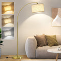 Cozylumi™ Gold Modern Arc Floor Lamp, Tall Pole Lamp with On/Off Foot Switch
