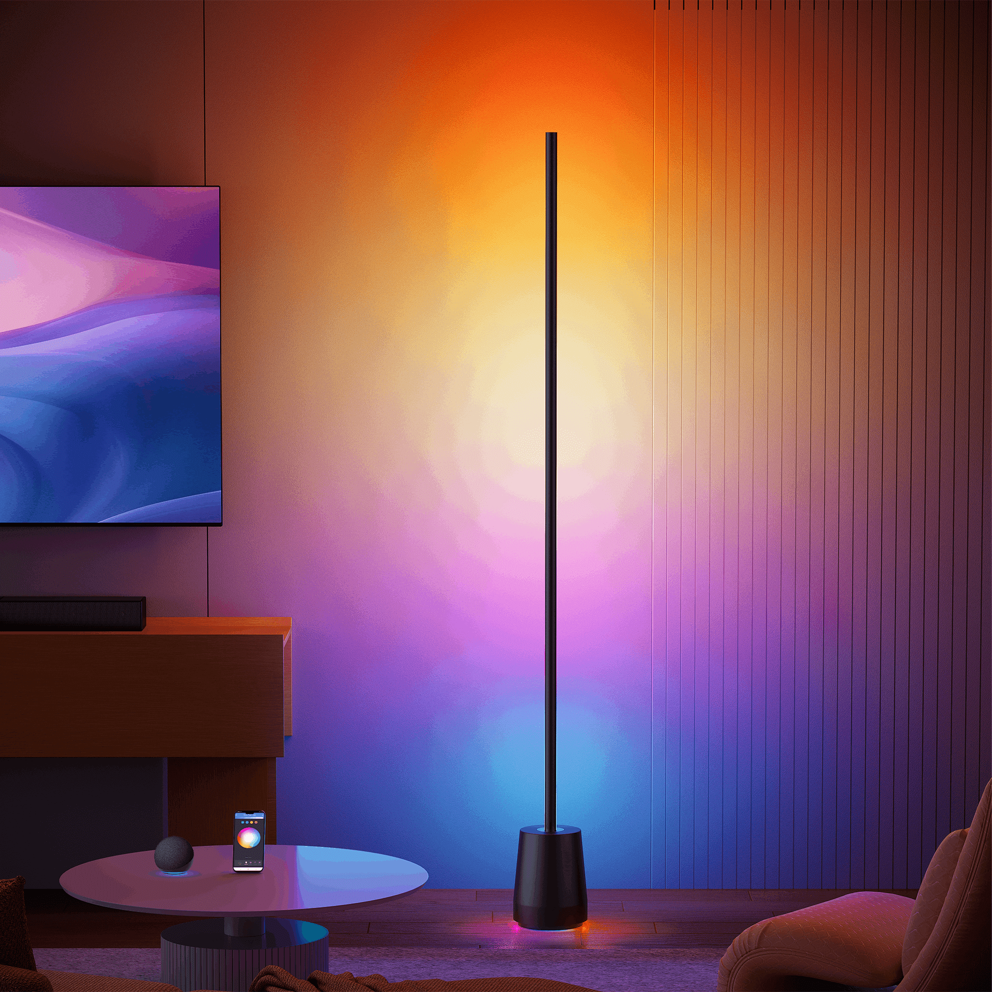 Cozylumi™ HadinEEon Corner Floor Lamp, 1500lm RGBW Corner Lamp Work with Alexa & Google