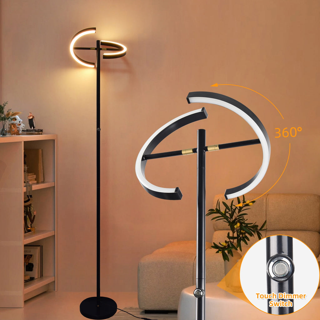 Cozylumi™ Hlite LED Floor Lamp,Rotatable Standing Lamp with Touch Control, 30W Modern