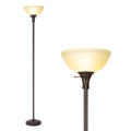 Cozylumi™ HonoDing 72-inch Floor Lamp with Frosted White Glass Shade in Vintage Art