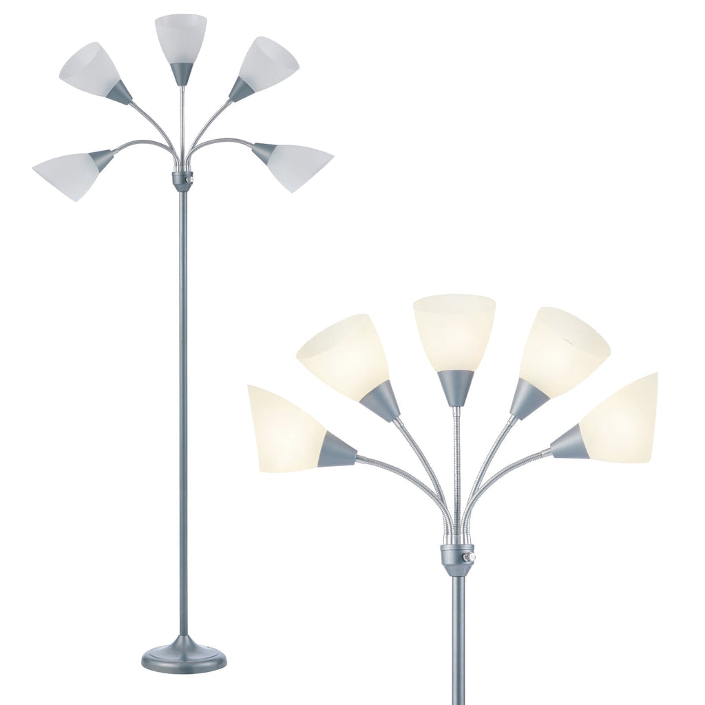 Cozylumi™ HonoDing Adjustable Gooseneck Floor Lamp with Matte White Acrylic Shade, 68