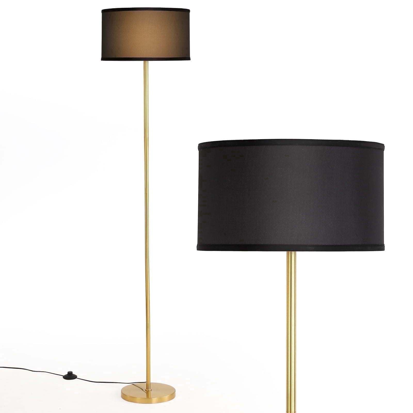 Cozylumi™ JOPESO Modern Industrial 59" Floor Lamp, Adjustable Lampshade Antique Brass &
