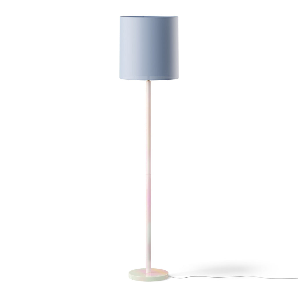 Cozylumi™ Kids Iridescent Floor Lamp with Aqua Fabric Shade