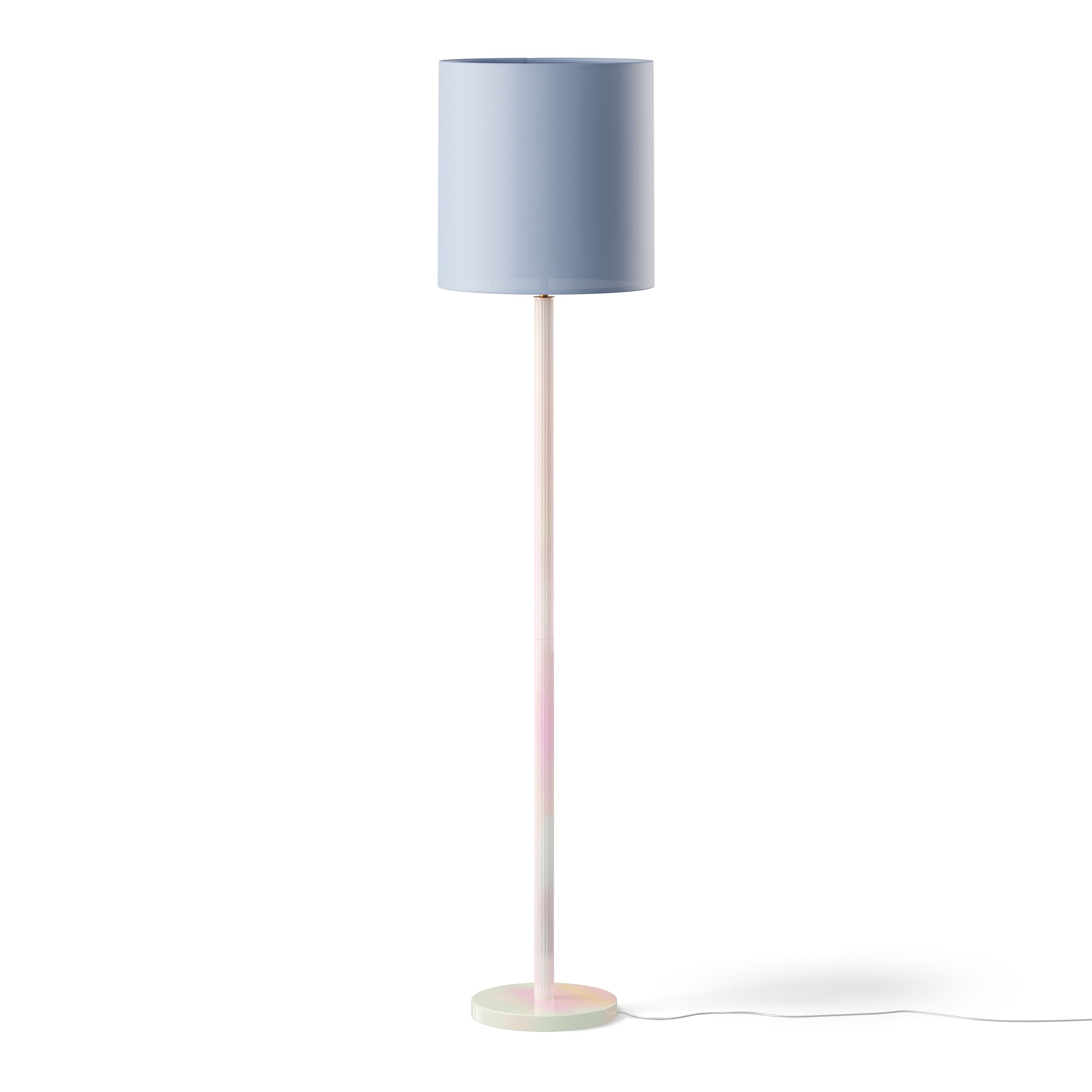 Cozylumi™ Kids Iridescent Floor Lamp with Aqua Fabric Shade