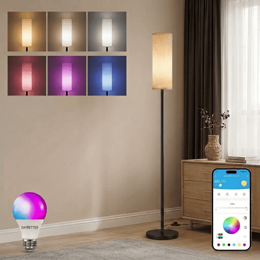 Cozylumi™ LED Floor Lamp, RGB Floor Lamp for Living Room, Standing Lamps Works with