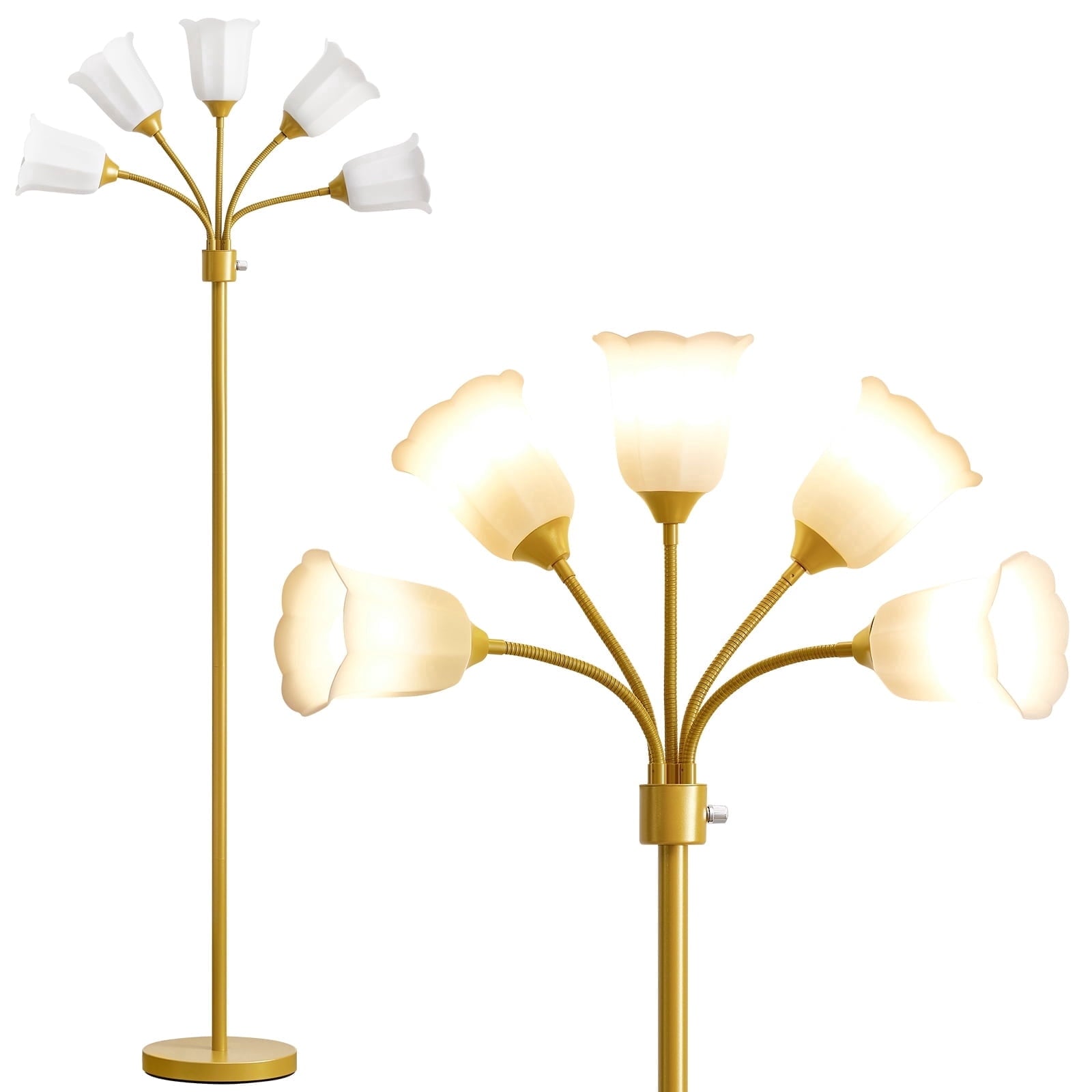 Cozylumi™ Medusa LED Floor Lamp, Multi Head Modern Tall Lamp with Adjustable Gooseneck