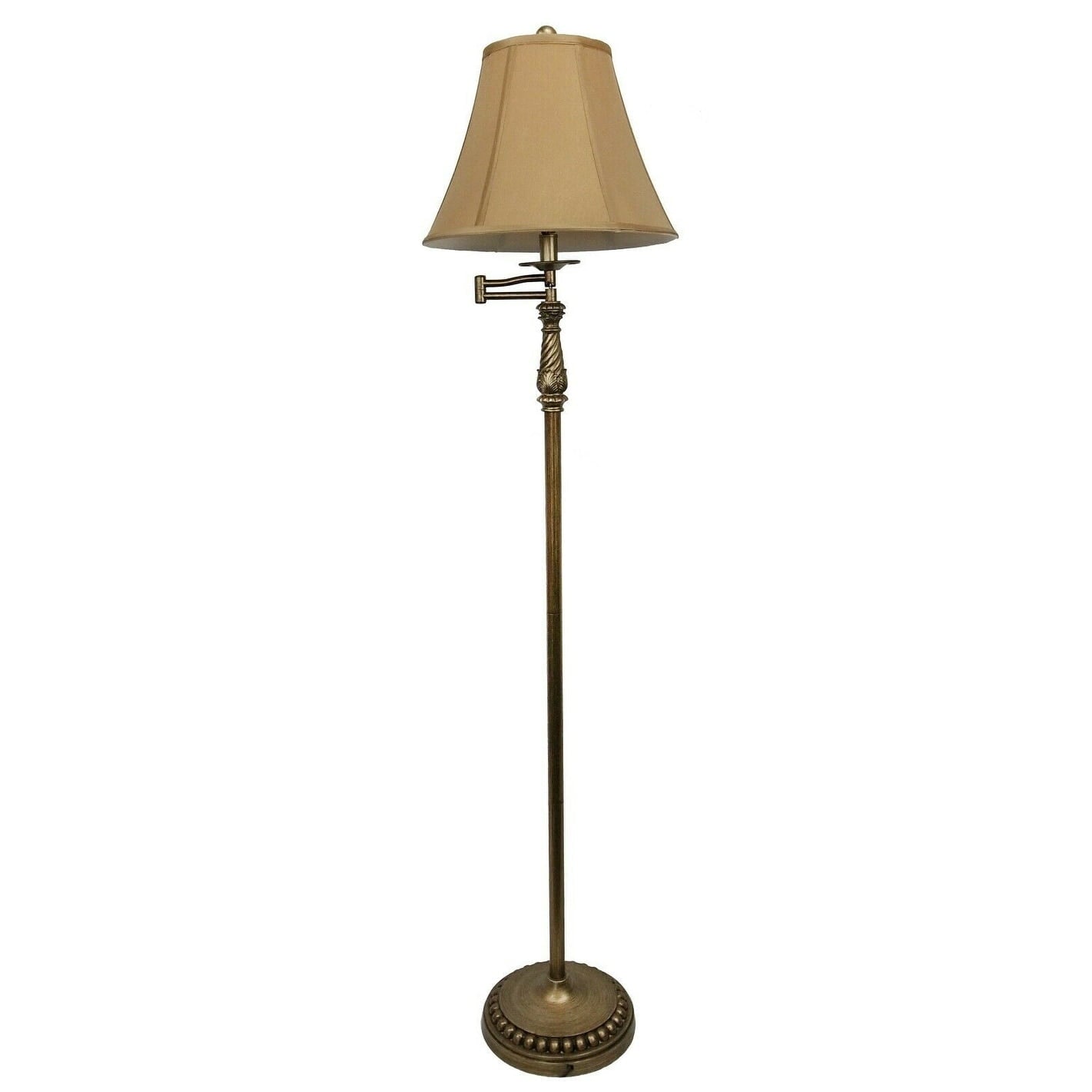 Cozylumi™ Mestar Decor 61 inch Rustic Brass Swing Arm Floor Lamp