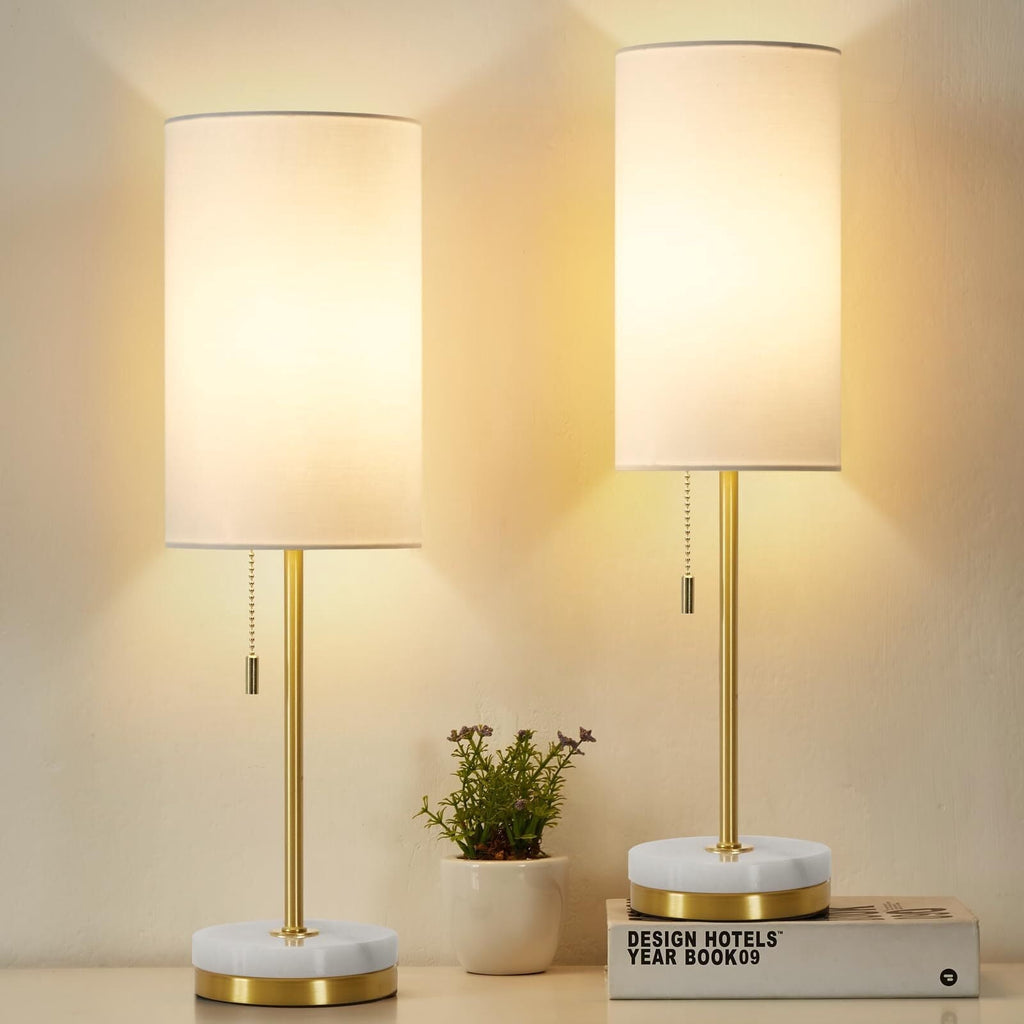Cozylumi™ Minimalist Table Lamp Set of 2, Nightstand Lamp for Bedroom Living Room