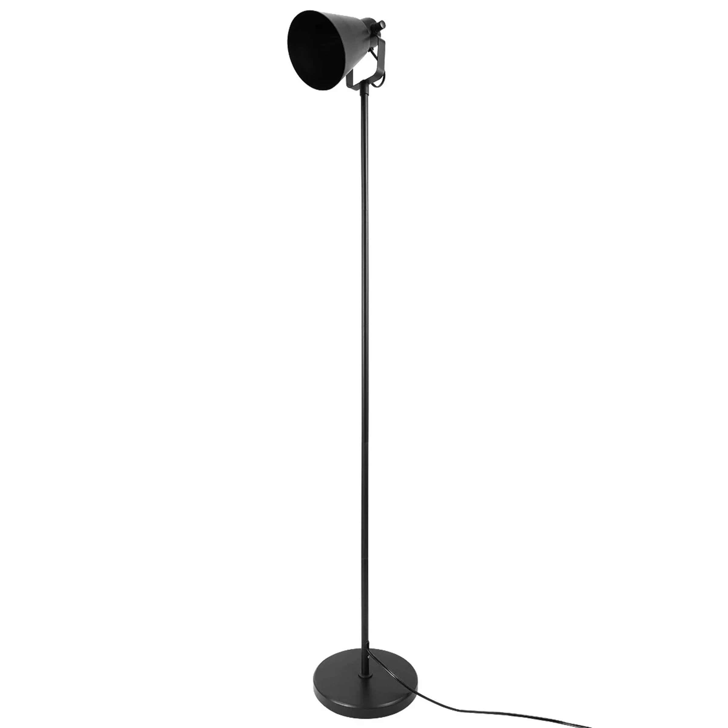 Cozylumi™ 64-Inch Modern Floor Lamp with Adjustable Shade and Black Finish for Living