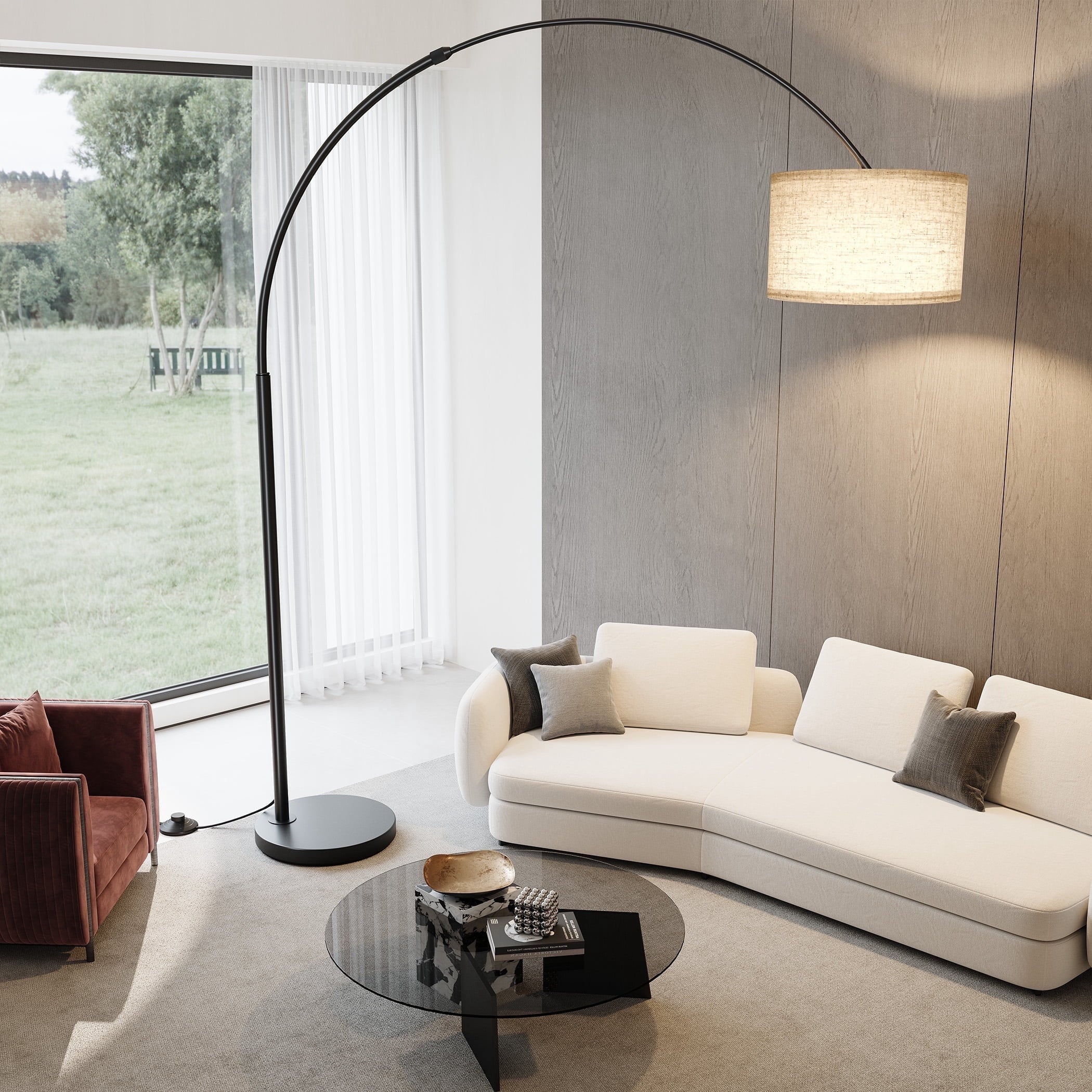 Cozylumi™ 82" Tall Floor Lamps for Living Room, Remote Control Large Arc Floor Lamp