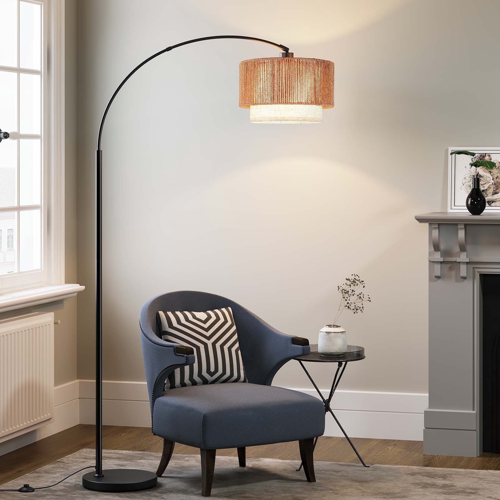 Cozylumi™ Floor Lamps for Living Room with 12W LED Bulb, Arc Floor Lamp with 3 Color