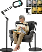 Cozylumi™ Rectangle Magnifying Glass with Light and stand, 5*3 Inch Real Glass 5 Color
