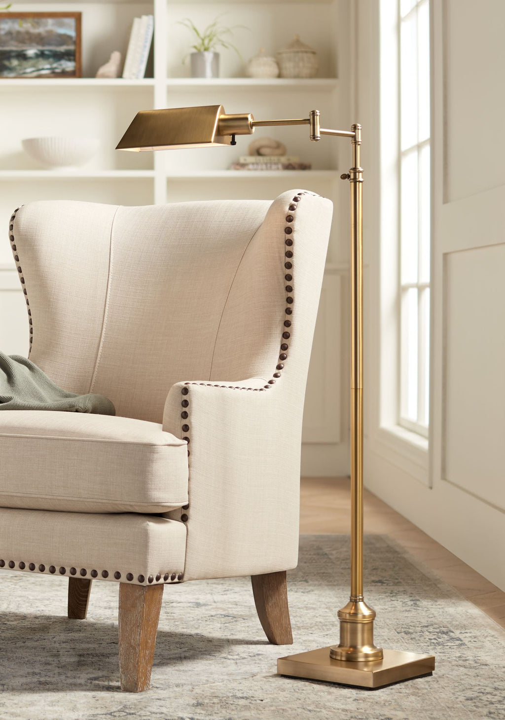 Cozylumi™ Jenson Swing Floor Lamp, Brass