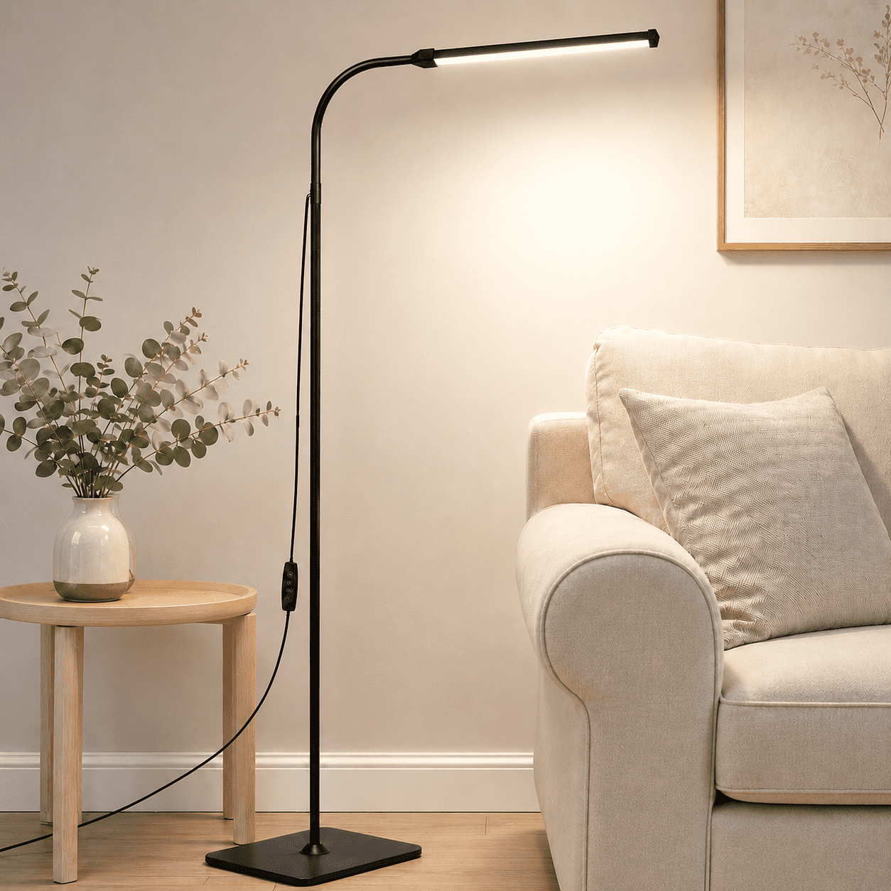 Cozylumi™ SERBASIC LED Floor Lamp, Dimmable Standing Light Height Adjustable with 360°