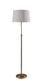 Cozylumi™ 59.5 in Gold Stick Floor Lamp with White Fabric Shade
