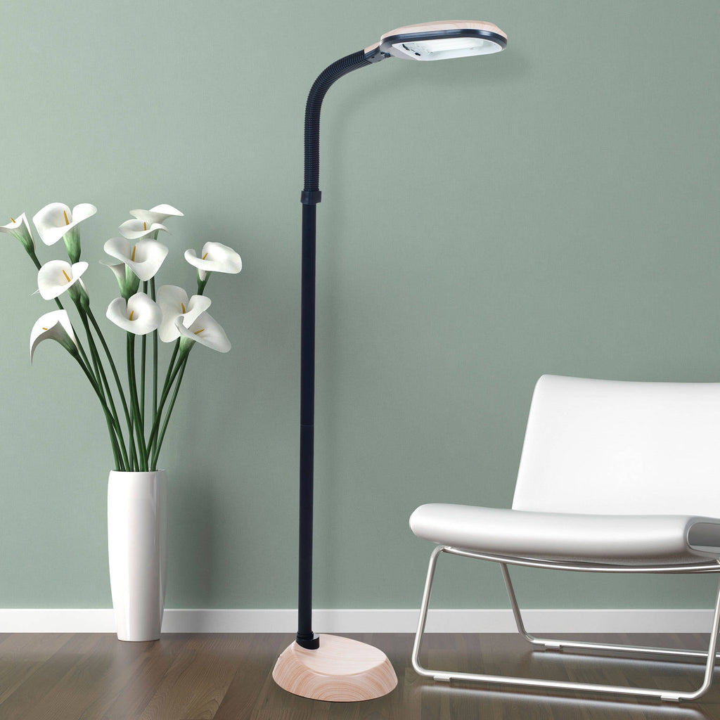 Cozylumi™ Somerset Home Adjustable Floor Lamp in Woodgrain Color