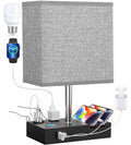 Cozylumi™ GVDV HOME Table Lamp for Bedroom with Fast USB A&C Charging Ports, Bedside
