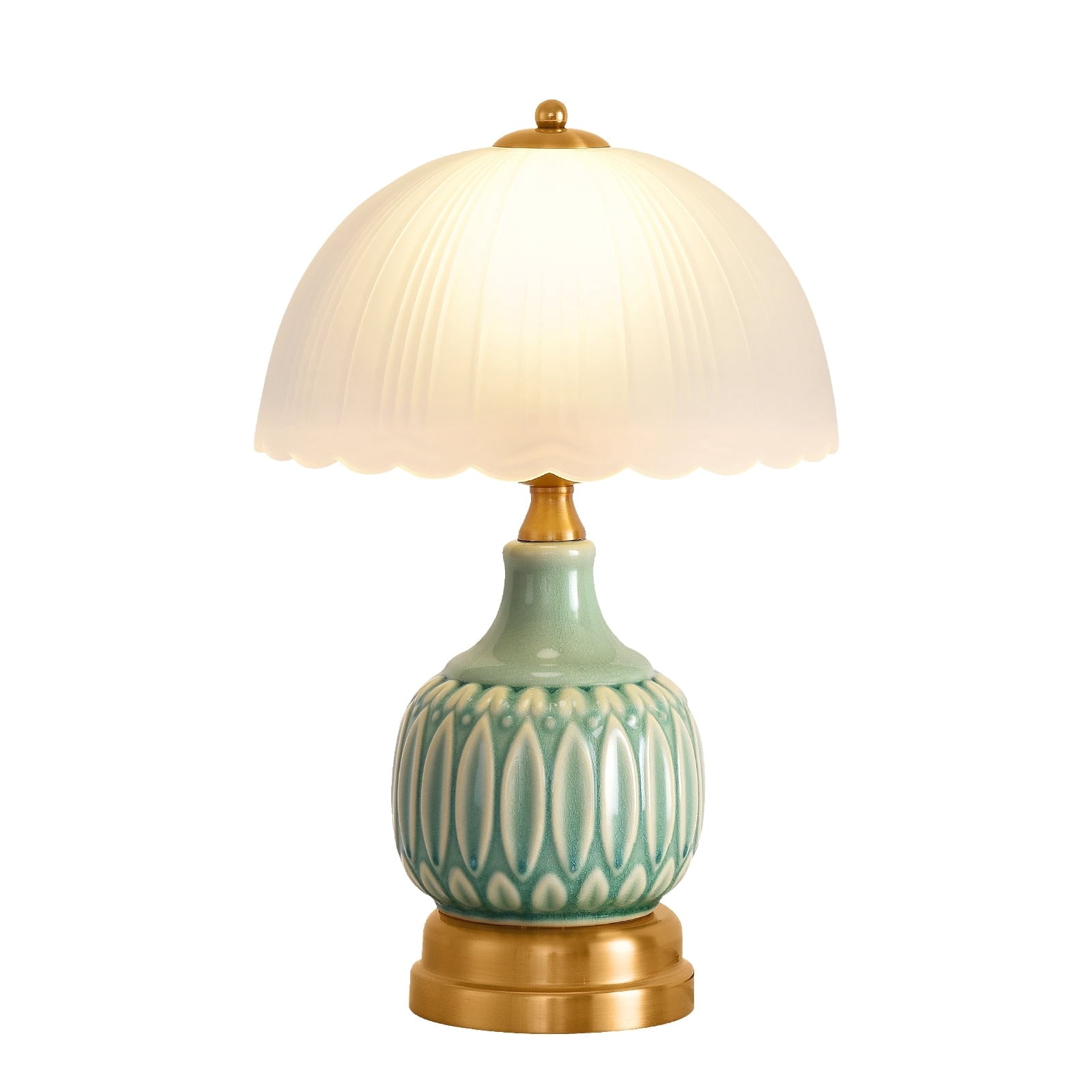 Cozylumi™ Table Lamps for Bedroom Vintage Golden Table Lamps for Bedroom Ceramic Retro