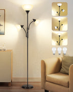 Cozylumi™ Floor Lamp with Reading Light for Living Room, LED Standing Lampwith Remote