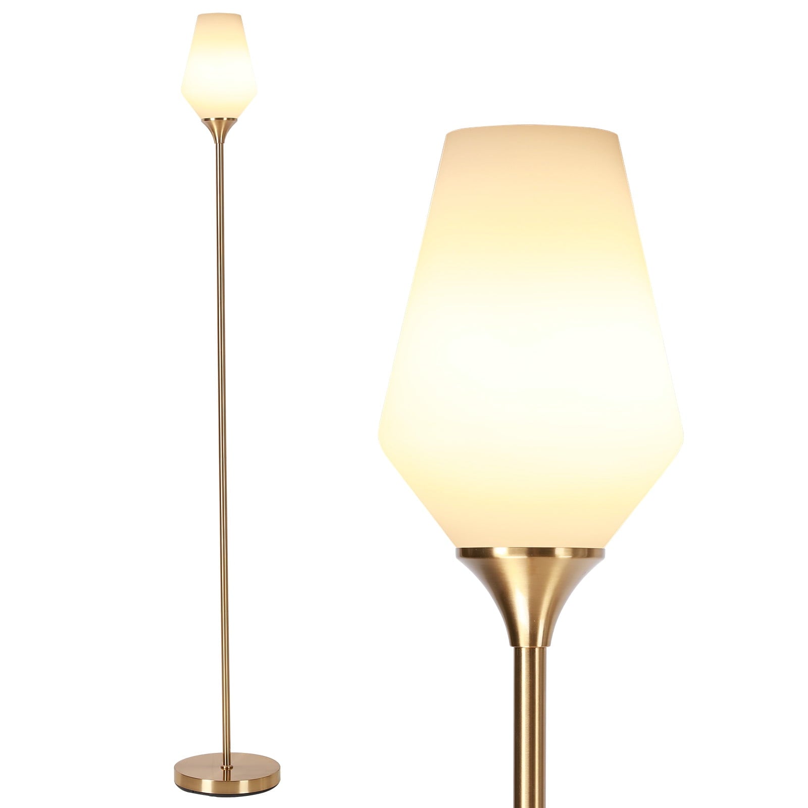 Cozylumi™ Gold Floor Lamp, 69" Standing Lamps for Living Room 3 Color Dimmable Tall
