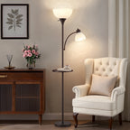 Cozylumi™ 72" Floor Lamp with Table, Adjustable Reading Lights, Modern Floor Lamps for
