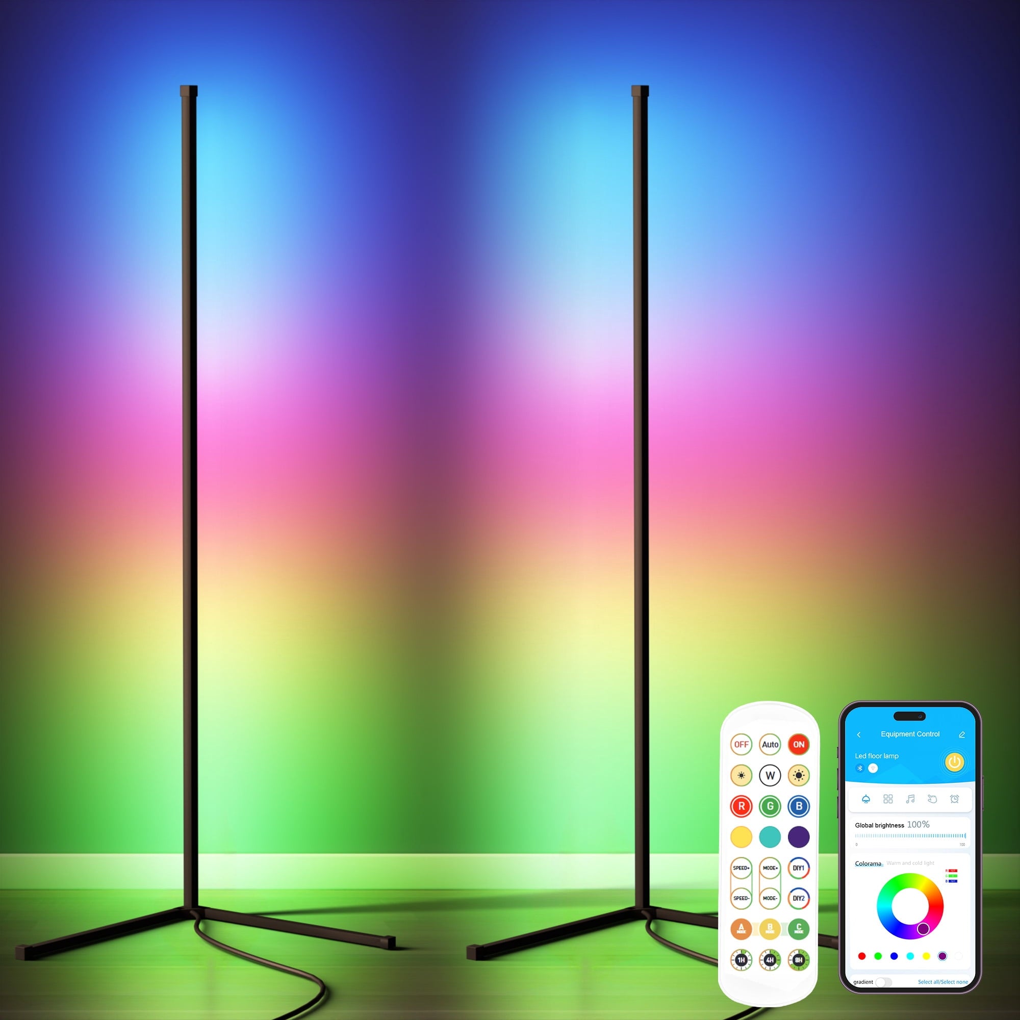 Cozylumi™ VIPLIKE Led Corner Floor Lamp,Smart APP&Remote Control Colors Changing Lamps