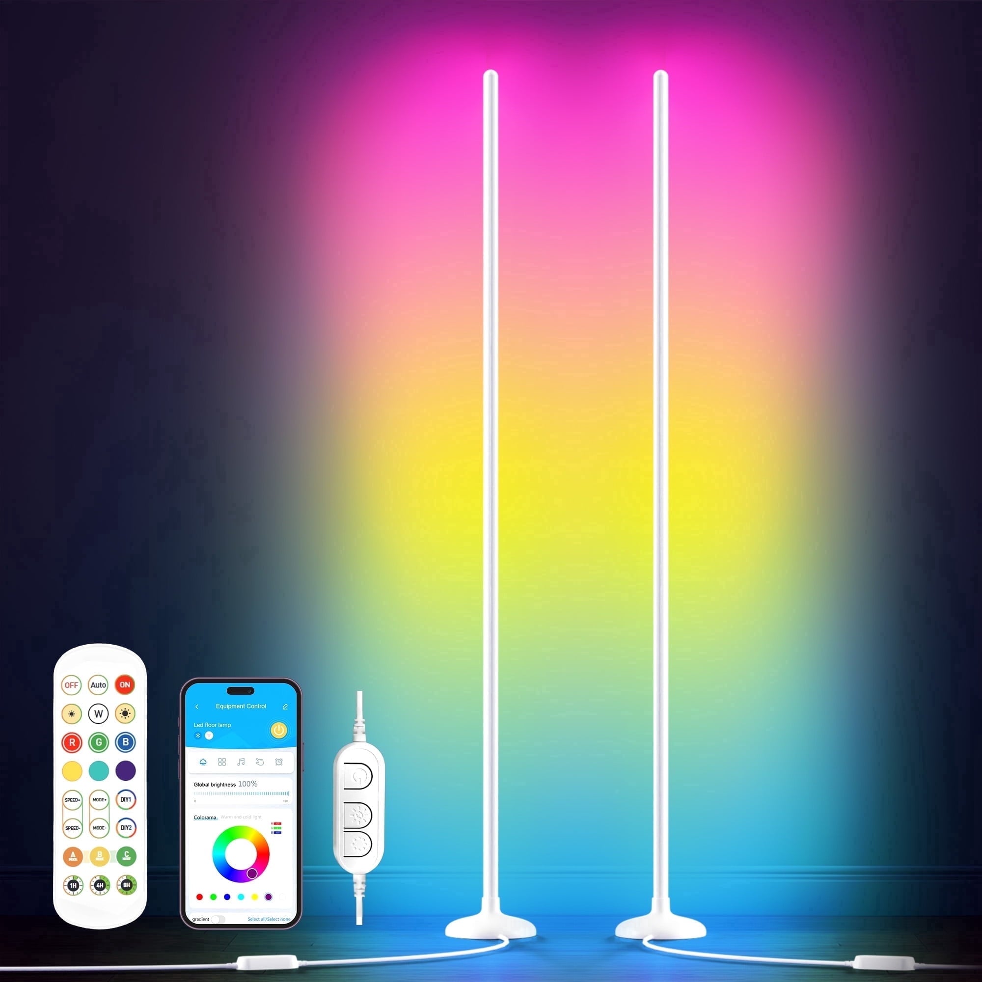 Cozylumi™ VIPLIKE Led Corner Floor Lamp,Smart APP&Remote Control Colors Changing Lamps
