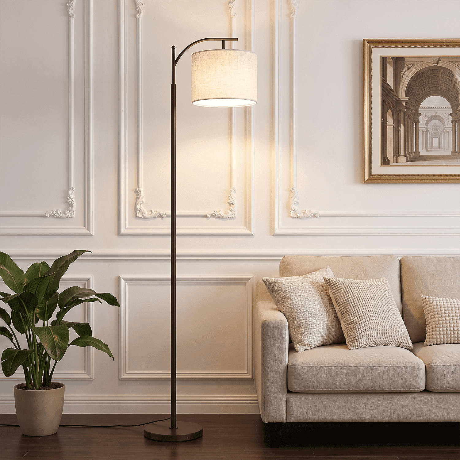 Cozylumi™ Vesteel Floor Lamp, Standing Lamp with 3 Color Temperatures LED Bulb &