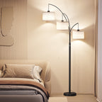 Cozylumi™ 3 Lights Floor Lamp for Living Room, 78" Tall Standing Lamp with Hanging Drum