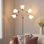 Cozylumi™ HonoDing Adjustable Gooseneck Floor Lamp with Matte White Acrylic Shade, 68