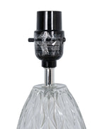 Cozylumi™ Mini Clear Glass Table Lamp with White Shade, 12.75 in