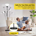 Cozylumi™ Floor Lamp with Reading Light for Living Room, LED Standing Lampwith Remote